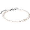 Purelei Pearlfection - Bracciale con perle d'acqua dolce, in acciaio inox placcato oro 14 K, 18 K, 16 - 19 cm, elegante gioiello di perle, regolabile, Eine Grösse, Acciaio inossidabile, Agata
