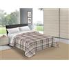 Tata Home Trapunta Invernale Matrimoniale 260x260 cm Imbottita 300 gr/mq Piumone Caldo Pesante Disegno Scozzese Made in Italy Mod. Scotland Tartan Colore Grigio