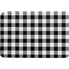 Generic Zerbino Ingresso Black White Buffalo Plaid Check Door Mat Antiscivolo Tappeto Entrata Interno Resistente Tappetini da Bagno per Corridoi Bagno Cucina 40X60CM