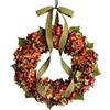 BSTCAR Ghirlanda autunnale per porta di casa, 35 cm, per l'autunno, per il giorno del Ringraziamento, ghirlanda con fiocco, decorazione per la casa, decorazione da appendere