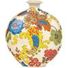 Sungmor Vaso in porcellana smaltata di alta qualità, tradizionale vaso in ceramica colorata intagliato a mano, per fiori freschi e piante secche, vaso decorativo per centrotavola, mensola, soggiorno