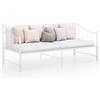 Sufrk Telaio Divano Letto Estraibile Bianco in Metallo 90x200 cm,Divano Letto Estraibile,Dormeuse Estraibile,Divano Letto 2 Posti,Divano Letto Scomparsa,Divani Letto Due Posti