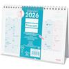 Calendario Da Tavolo 2026 Finocam - Grandi Numeri, Vista Mensile, 12 Mesi, Design Neutro, Italiano