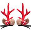 Umiin Fermagli per capelli, regali di Natale, forcine per capelli con alci, copricapo, cervo, per donne, ragazze, ragazzi, uomini, bambini, animali domestici, rosso