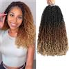 FALEMEI Yanky Capelli Crochet Mini Spring Twist Kinky Ricci Neri Naturali Pre-Ritorti, 40,6 cm Piccole Trecce Senegalesi Ricci (OT30/27, 3 Tonalità Ombre Marrone, Confezione da 10)
