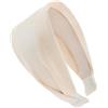 axy Cerchietto largo con leggera flanella per capelli, da donna, ideale per capelli, HR10A (bianco crema)