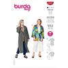 burdastyle Burda 6107 - Cartamodello per giacca e cappotto (donna, taglia 44-54) Level 1 super Easy