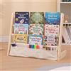 SOONHUA Libreria per bambini, in legno, a più livelli, in tela, per libri, riviste, per camera da letto, asilo nido
