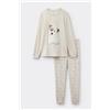 Intimissimi Pigiama Lungo In Cotone Sweet Puppy Bianco