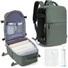 suradar Zaino Sottovuoto Ryanair 40x20x25 con Sacchetti Sottovuoto Vestiti da Viaggio Zaino Viaggio Ryanair Aereo Bagaglio a Mano 40x20x25 contenente Buste Sottovuoti Vestiti da Viaggii Verde militare