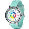 Kiddus Orologio Educativo Bambino Bambina, Lancette Italiano, 5ATM | Orologio bambini dai 5 anni, senza BPA, ipoallergenico, movimento giapponese, impermeabile, primo orologio, imparare ora