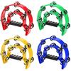 JOIKIT Tamburello a doppia fila da 230 x 200 x 48 mm, a mezza luna, tamburello a doppia fila in metallo, sonagli in metallo a doppia fila per musicisti, cantanti, bande musicali, 4 pezzi