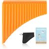Agatige Flauto di Pan, C Key Pan Pipes Easy Learn Strumenti a Fiato Panpipe Music Woodwind Strumenti Musicali Tradizionali per Bambini Adulti Principianti (Arancia)