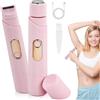 Litinliv Rasoio Elettrico a Doppia Testa, Display LCD Ricarica Rapida Type-C, 2 in 1 Elettrico Donna Impermeabile, Facile da Pulire, Rasoio Elettrico Donna per Viso, Gambe, Braccia (Rosa)