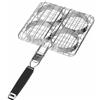 Landmann Pura griglia per 4 Torte e polpette di Hamburger e Extra Large, per American Burger Patties, Manico gommato per Una Presa sicura, Include 4 Anelli in Metallo [Acciaio Inox] griglia Pure