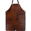 Angus Stoke Premium Grembiule in Pelle - Completo per BBQ e Cucina - Toppe d'Epoca - Barney (XXL-XXXL)