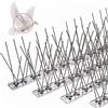 LATRAT Picchetti anti piccioni in acciaio inox, confezione da 10 picchetti 15 set di chiodi (30 chiodi in totale) inox per spaventare piccioni, passeri e gatti, repellente per uccelli amico degli animali