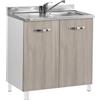 DEODATO Mobile sottolavello cucina 80x48x85 cm olmo perla
