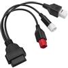 Alchiauto Adattatore OBD2 a 3 Pin 4 Pin 6 Pin Cavo 3Pin 4Pin 6Pin obd obd ii motorrad obd2 Per Moto Yamaha Euro6 Per Honda Yamaha X-MAX T Racer, Compatibile Per Euro5 Guzzi Kawasaki Motocicletta