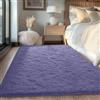 FVVRAX Tappeto a pelo lungo, 150 x 240 cm, grigio e lilla, extra morbido, antiscivolo, per soggiorno, camera da letto, morbido tappeto per bambini e animali domestici
