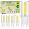 GY Lampadina a LED G9, luce bianca calda, 2700 K, luce bianca calda, 3,2 W, equivalente a 40 W, lampadina G9, 520 lumen, senza sfarfallio, non dimmerabile, piccola lampadina a risparmio energetico