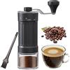 SUEEWE Portatile Macinacaffè Manuale con 40 Esterno Regolabile, Macinino Conicadi alta precisione in ceramica con Staccabile Manovella e Capacità di 30g per Viaggio/Campeggio/Ufficio/Casa