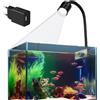 OsAtNb Nano illuminazione a LED per acquario, serbatoio di pesce, lampada a LED zoom, lampada dimmerabile, 3 colori, lente zoom, illuminazione per serbatoio di pesce, paesaggio, acqua dolce e acqua salata