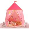 GEIwenle Tenda da gioco per bambini, tenda giocattolo, tenda castello, portatile, pop-up, certificata EN71, casa dei giochi, per interni ed esterni, idea regalo per compleanni e Natale - Rosa