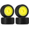 INJORA Pin Buggy Pre-Montato Pneumatici e Ruote per 1/28 Losi Micro-T, 4pz.