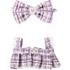 Lyreh 2pz Set di Vestito Bambola 17cm, Abito Senza Maniche in Tweed Chic ed Elegante con Fascia Capelli Fiocco Splendidi Abiti e Accessori Bambola Non Inclusa(Viola)