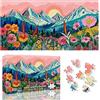 Ginfonr Puzzle Da 1000 Pezzi, Montagne Puzzle per Adulti Rompicapo Impegnativo, Fiori Giochi Di Puzzle per Tutta La Famiglia, Un Regalo Festivo per Gli Amici in Una Bella Confezione