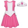 BSBUY Costumi Principessa, 6 PCS Vestito Bambina Bella Addormentata Costume con Accessori, Ragazza Abiti Principessa Abito Principessa Rosa da Carnevale Halloween(100