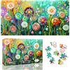 Ginfonr Puzzle Da 1000 Pezzi, Dente di leone Puzzle per Adulti Rompicapo Impegnativo, Paesaggio Giochi Di Puzzle per Tutta La Famiglia, Un Regalo Festivo per Gli Amici in Una Bella Confezione