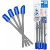 FUGENFUX® Classic Set di 4 piastre per fughe | Estrattore per fughe con punta magica rivoluzionaria per punti estremamente stretti | 4 teste speciali | Made in Germany | Perfetto per silicone,
