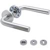 Generic APECS - Maniglia per porta di casa e interni, in acciaio inox, modello L H-0201, colore: argento