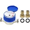CeyKvo Contatore acqua da giardino 1/2 pollici, contatore acqua fredda calibrato con display digitale e puntatore, contatore rubinetto con accessori di montaggio e copertura di protezione, orologio freddo