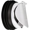 MD Technic Valvola antiriflusso WC con otturatore tubo di scarico e barriera anti-roditori DN 110mm adatta per installazione verticale e orizzontale