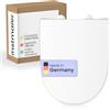instmaier Alma | Copriwater con chiusura ammortizzata | Bianco | Forma D | Duroplast | Sedile WC bianco | Sedile WC con Quick Release | Prodotto in Germania | Resistente fino a 250 kg