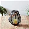 Lanterna Decorativa Bianca 25,4 Cm Con Candela LED A Timer 5 Ore – Impermeabile, Per Esterni E Interni, Funziona A Batteria