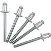 Marcopol Confezione da 350 rivetti ciechi 4,8 x 6 mm, testa a cupola aperta, DIN 7337, rivetti in alluminio e mandrino in acciaio, rivetti pop (350, 4,8 x 6 mm)
