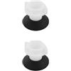 ECSiNG 2 tappi di chiusura per foro di troppopieno per lavabo o cisterna tappo bianco adatto per fori da 21-38 mm tappo decorativo per foro del rubinetto del lavandino