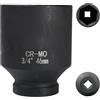 Flewdart bussola lunga esagonale 3/4 46mm, chiave a bussola 46 mm 3/4, Lunghezza 78 mm, acciaio al cromo molibdeno, CR-MO (46mm)