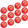 METALLIXITY Pomelli a Sfera Filettati (30mm/1,18) 12pz, Pomello a Leva in Plastica con M8 Inserto in Ottone Filettato Femmina - per Sostituzione Maniglia Macchinari, Rosso