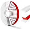 Lefunom Molduras adhesivas para paredes Molduras decorativas flexibles para paredes Molduras de estuco adhesivas para decoración DIY, protección de paredes y bordes de armarios (blanco, 40 mm × 3 m)