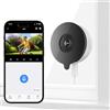 Mrowly 2K Telecamera per Finestre da 3MP, Telecamera Interno Wifi 2.4G/5G, Con Visione Notturna a Colori, Rilevamento Personali/Veicoli, Sorveglianza 24/7, Senza Perforazioni, Adatta per l'esterno
