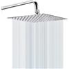 WOOPHEN - Soffione doccia a pioggia, 25,4 cm, ad alto flusso, in acciaio inox, design ad alta pressione, fantastica esperienza di doccia anche a basso flusso d'acqua (cromato)