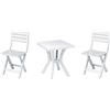 Salone-negozio-online SET DUETTO RESINA TAVOLO + 2 SEDIE BIANCO ARREDO ESTERNO