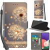 PHINIENLAND Cover per Samsung Galaxy A22 5G Case PU Pelle Custodia [Kickstand] [Chiusura magnetica] [Slot per Schede], Portafoglio Flip Custodia per Samsung A22 5G,Dente di leone