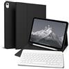 GKABXY Custodia con tastiera per iPad Air 11 pollici 2025 2024 (M3/M2), iPad Air 5 4 2022/2020 10,9 pollici, cover posteriore in morbido TPU con portapenne, tastiera a libro magneticamente rimovibile