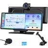 Avylet Schermo per auto 9.26 pollici,Wireless Carplay e Android Auto, con Dash Cam 4K, Fotocamera Posteriore HD, Schermo Touch, Controllo Vocale, Navigazione GPS, Mirror Link, Bluetooth, AUX, FM
